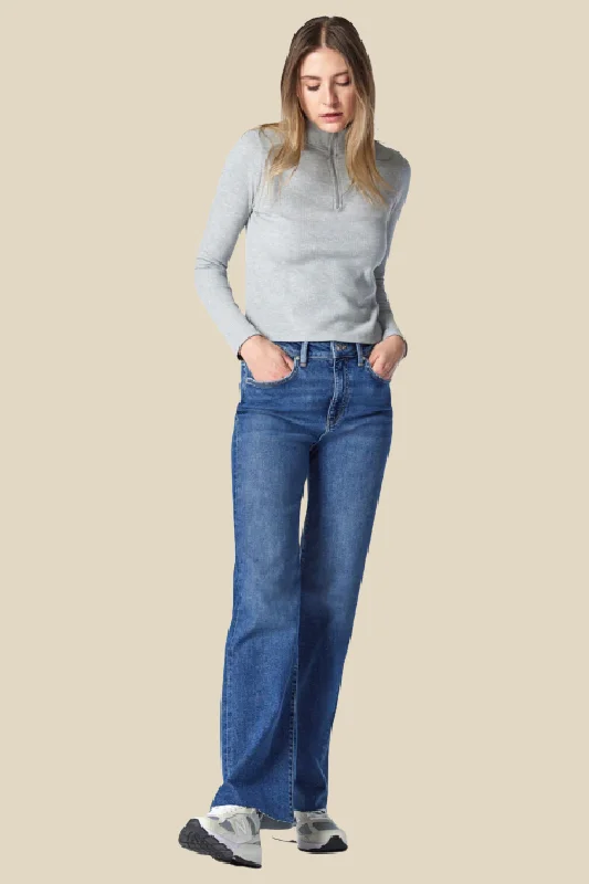 Soft And Comfortable Victoria Wide-Leg Jean