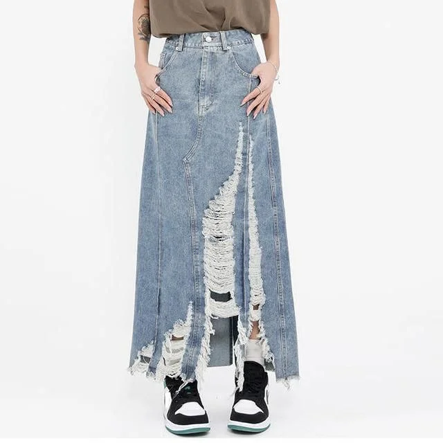 Fashion Style High Waist Denim Skirt