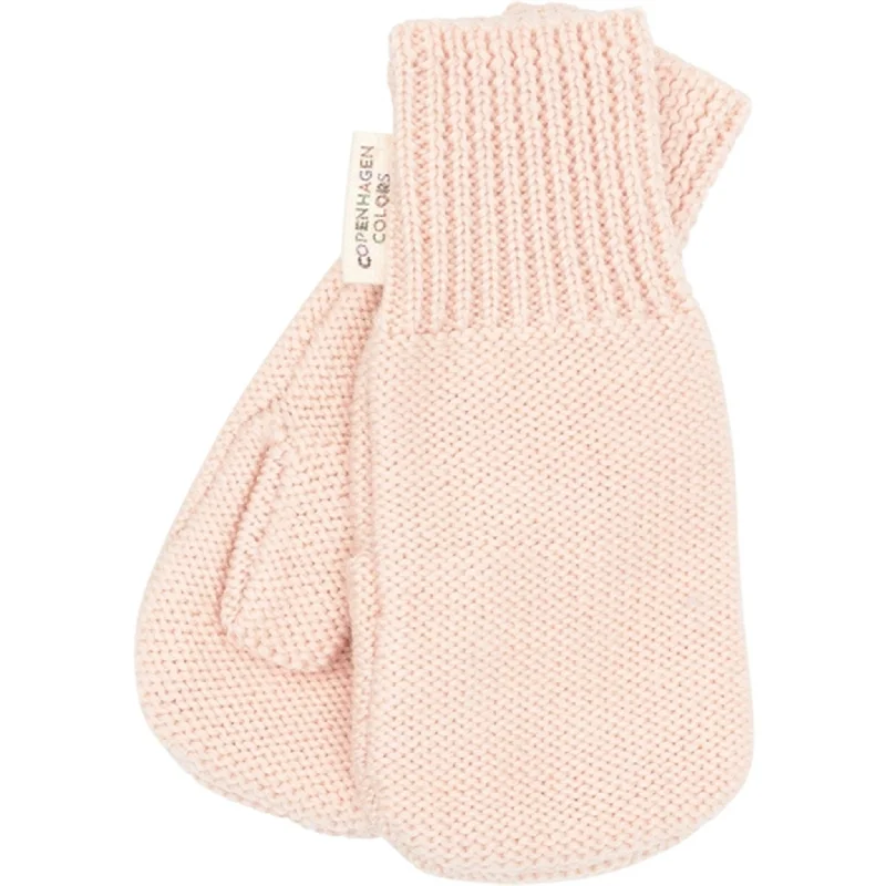 Urban Style Copenhagen Colors Soft Pink Merino Wool Knitted Mittens