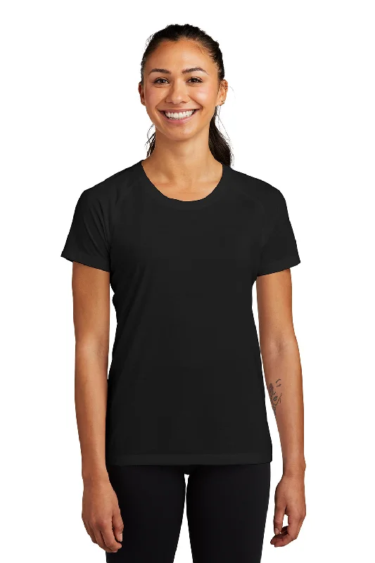 Spring Fashion Sport-Tek Womens Moisture Wicking Short Sleeve Scoop Neck T-Shirt - Black