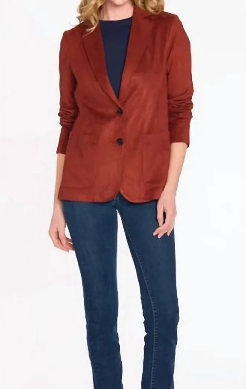 Classic Color Blazer In Terracotta