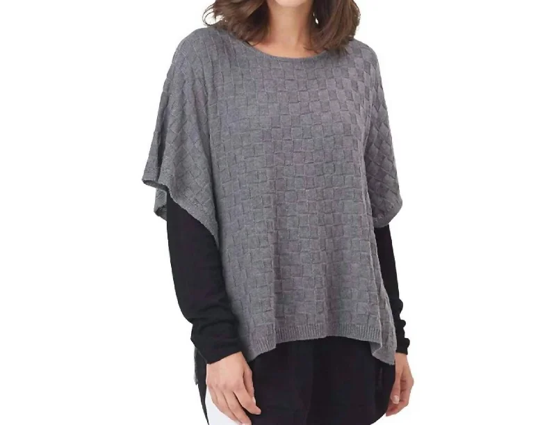 Fashion Innovation Parker Poncho In Gray