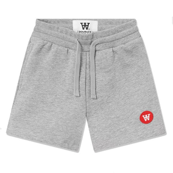 Embroidered Letters Wood Wood Grey Melange Victor Kids Shorts