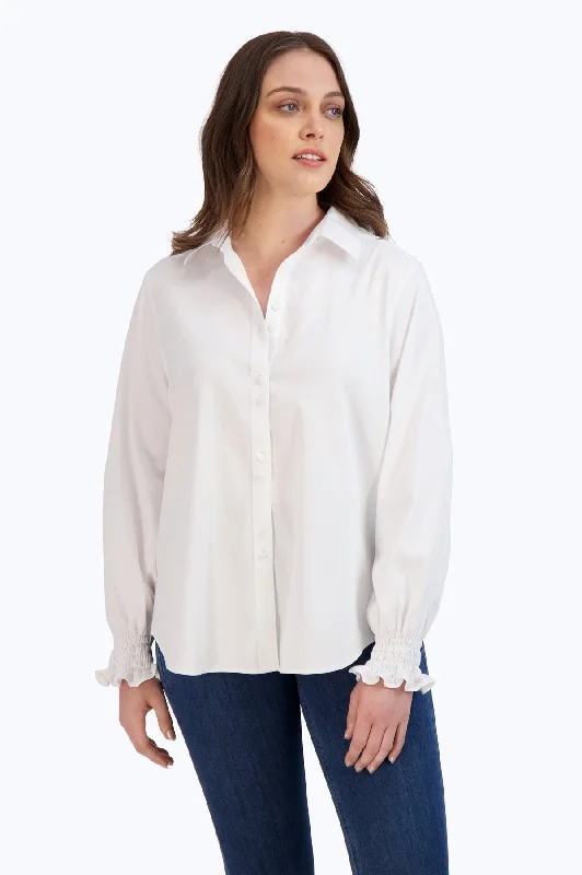 High Street Style Olivia Long Sleeve Stretch No Iron Shirt