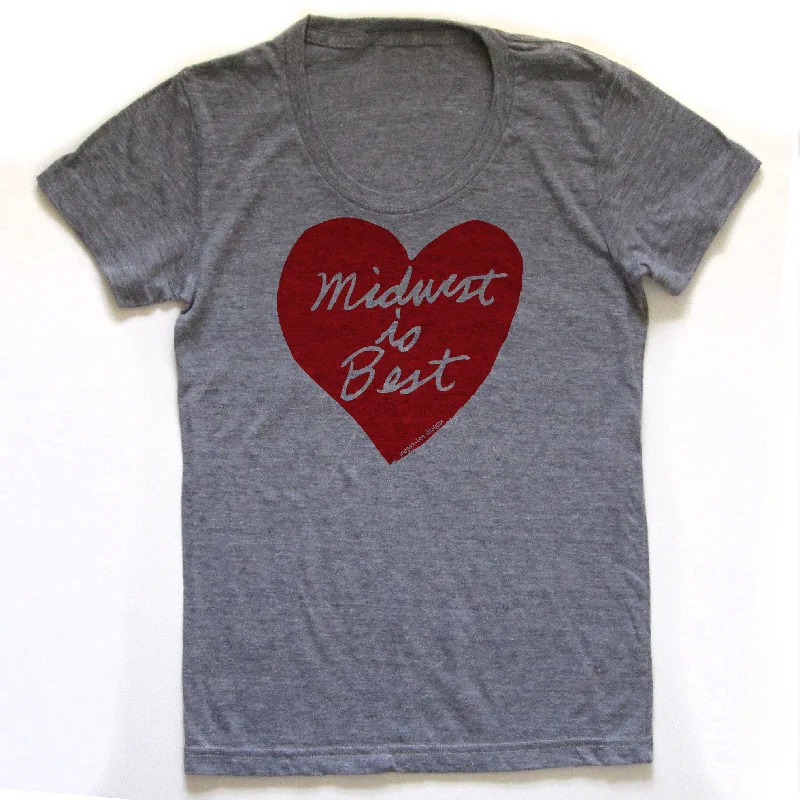 Double-sided Wear Midwest is Best : women's tri-blend tee