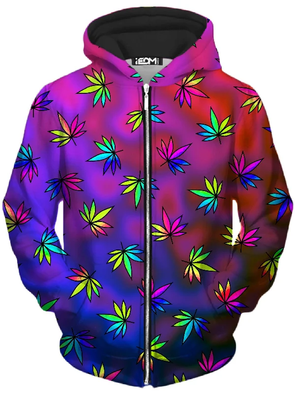 Fashion Style Weed Toss Unisex Zip-Up Hoodie