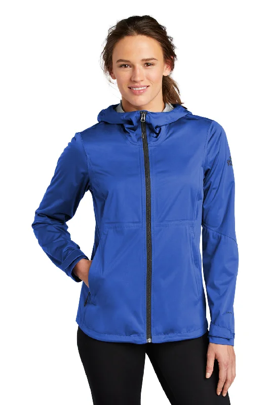 Unique Prints The North Face Womens All Weather DryVent Windproof & Waterproof Full Zip Hooded Jacket - Blue - Closeout