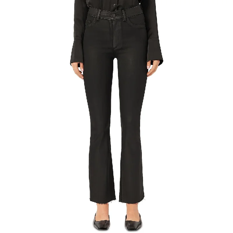 Practical Style DL1961 Womens High Rise Coated Cropped Jeans