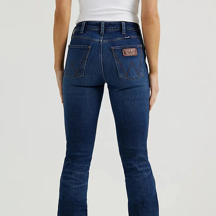 Classic Color Wrangler Retro Women's Bailey High Rise Bootcut Jean in Isla