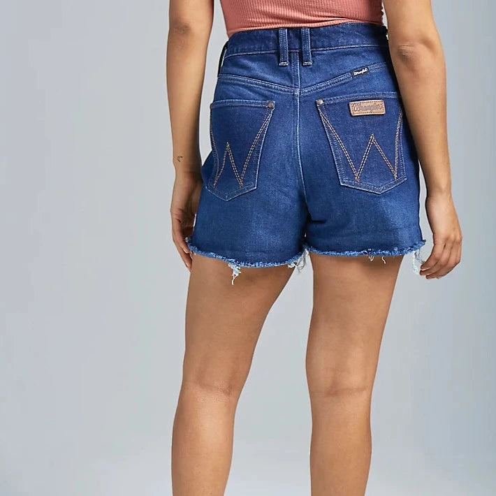 Free And Casual Wrangler Retro Women's Bailey High Rise Short in Tessa