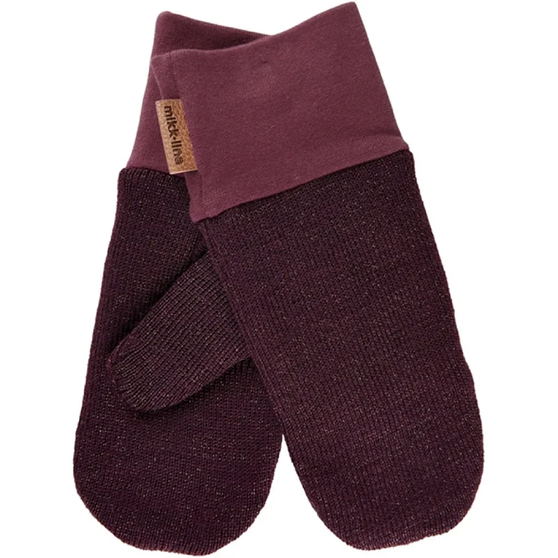 Elegant And Casual Mikk-Line Knitted Mittens Huckleberry