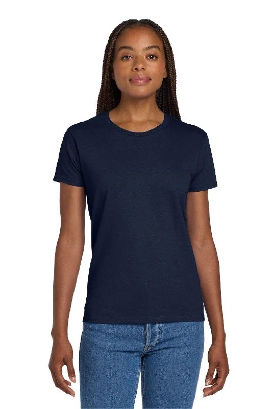 Multifunctional Style Gildan Womens Ultra Short Sleeve Crewneck T-Shirt - Navy Blue