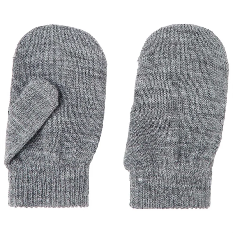 Fashionable And Versatile Name it Grey Melange Magic Mittens