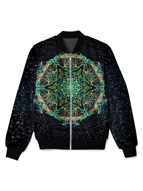 Playful Style Green Prism Bomber Jacket