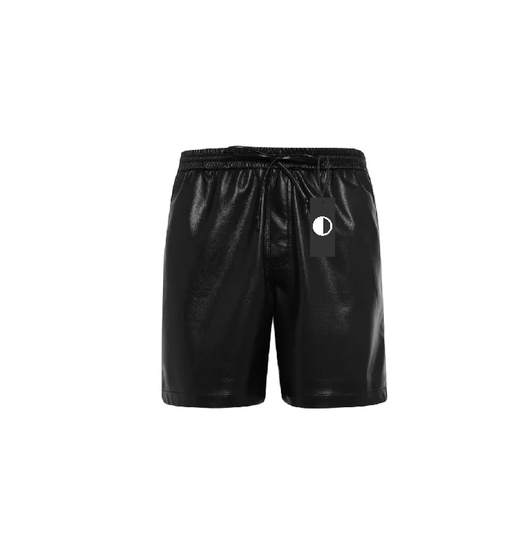 Comfortable And Versatile BLACK LEATHER SHORTS