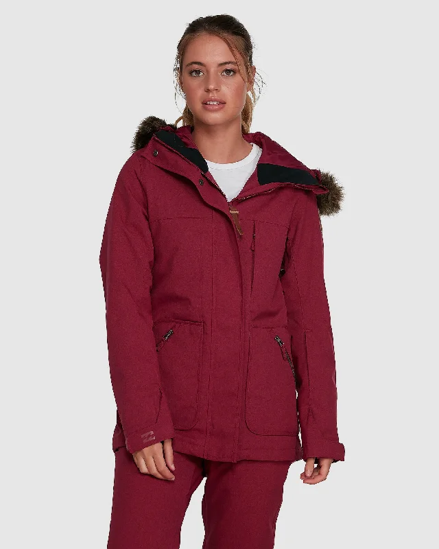 Personalized Design BILLABONG Into the Forest Jacket - Ruby Wine