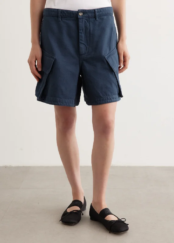 Tropical Style High Waist Cargo Shorts