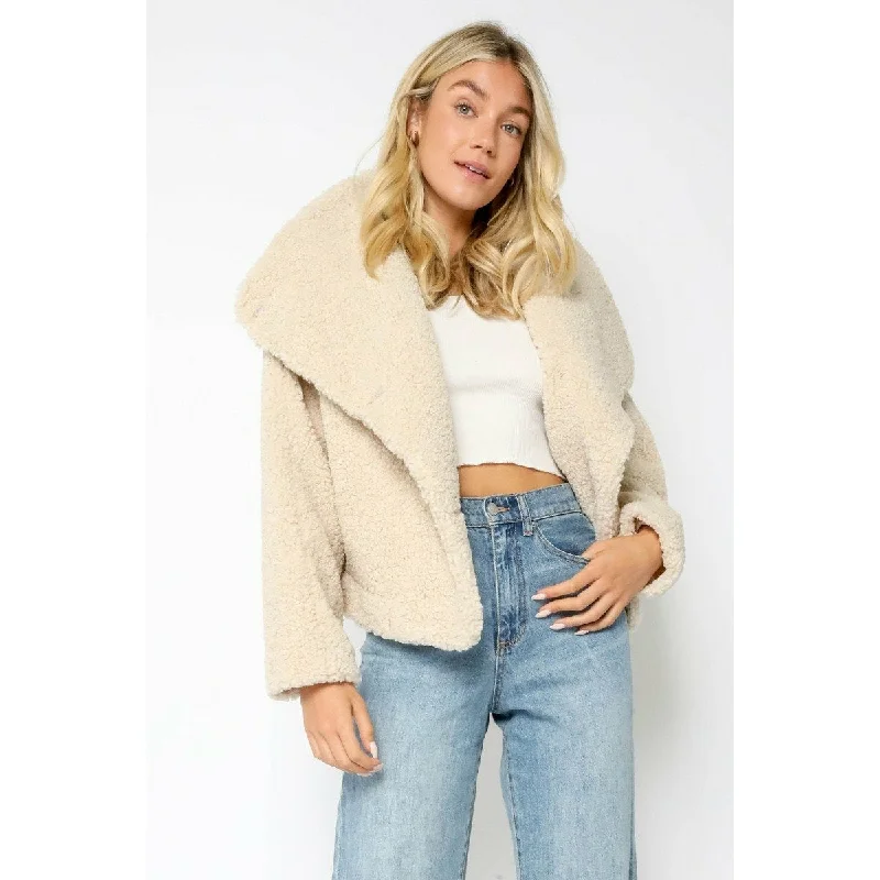 Cute Design Popcorn Faux Fur Jacket