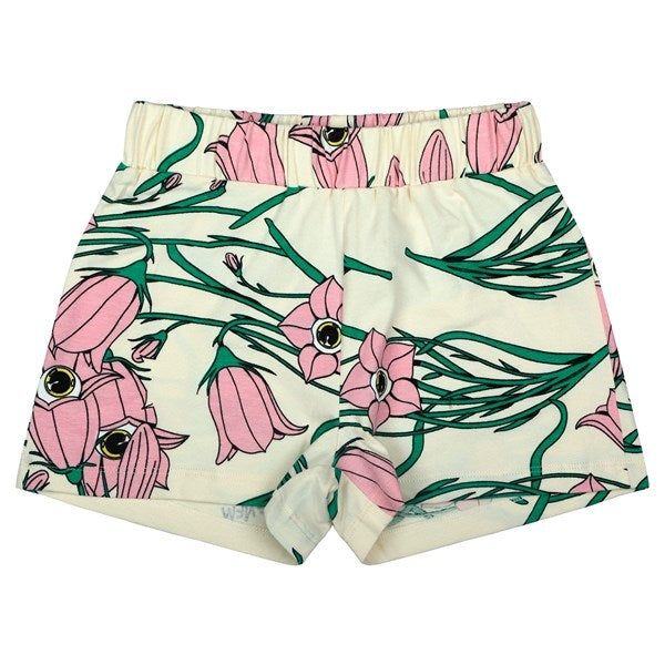 Tropical Style The New White Swan Campanula Flower AOP Kylie Shorts