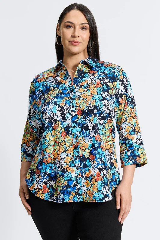 Sports Fashion Margie Plus No Iron Floral Clusters Shirt