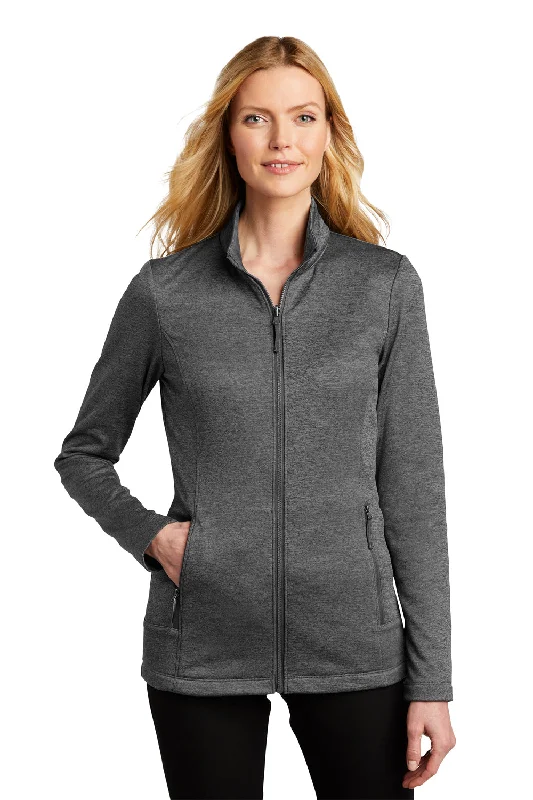 Playful Style Port Authority Womens Collective Striated Fleece Full Zip Jacket - Heather Sterling Grey