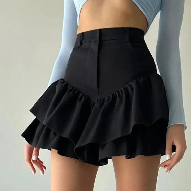 Refreshing Design Elegant High Waist Ruffle Skirt