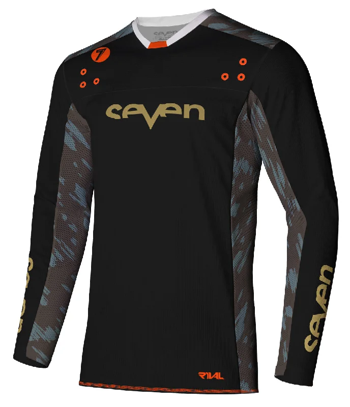 Soft And Comfortable Rival Clash Jersey - Black/Brandy