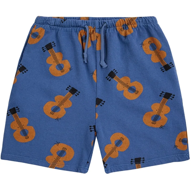 Exclusive Customization Bobo Choses Acoustic Guitar All Over Bermudashorts Navy Blue