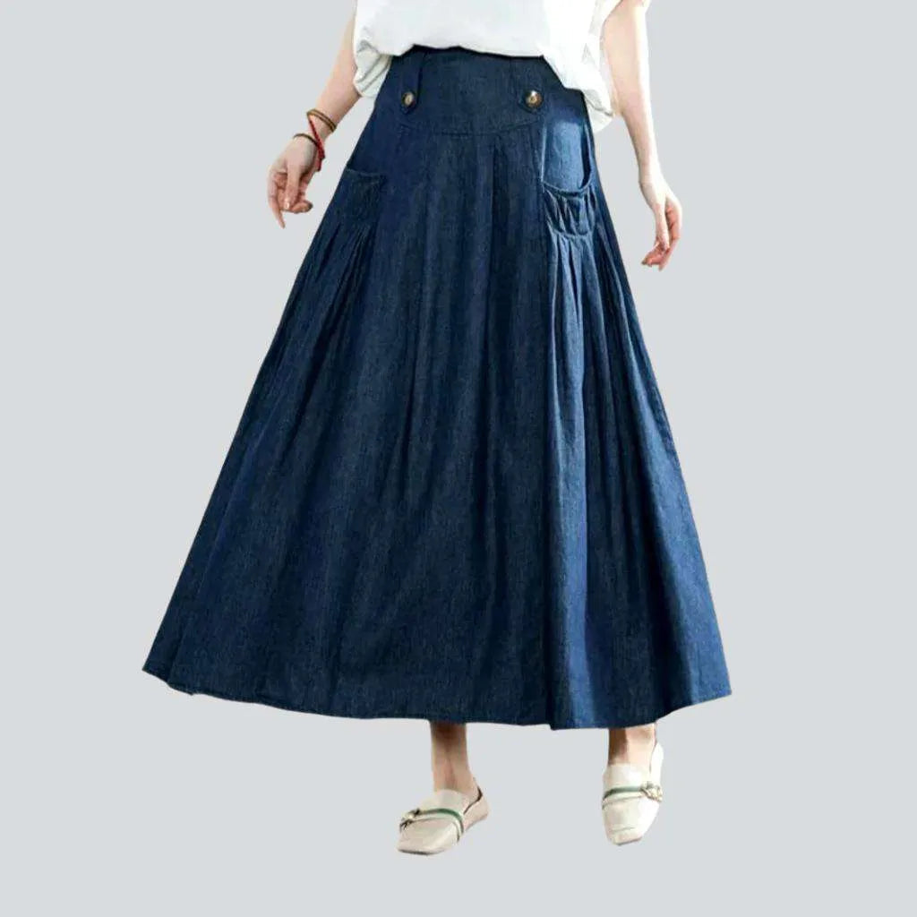 Fashion Innovation Long classic women's jeans skirt