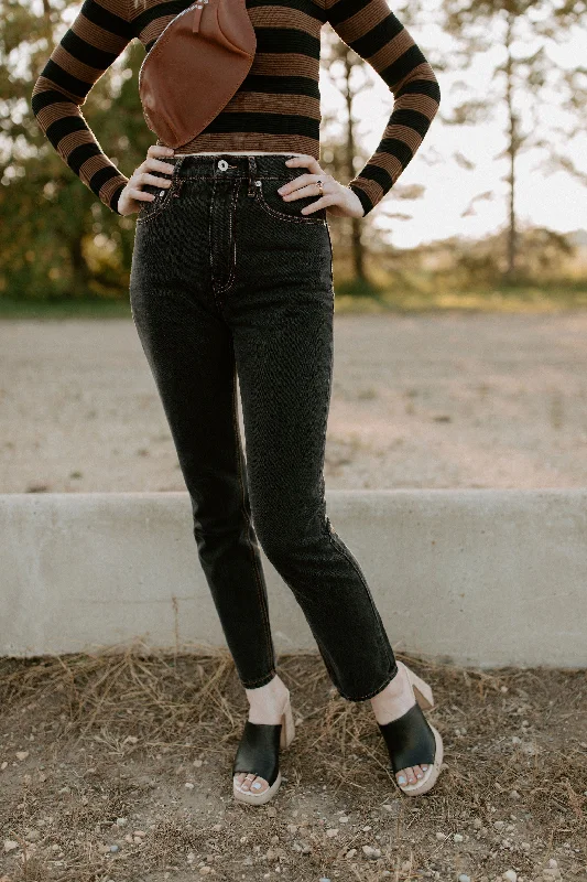 Playful Style The Sloane High Rise Cigarette Jeans - Midnight Rider