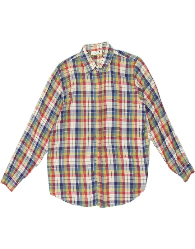 Youthful Vitality VINTAGE Womens Shirt IT 44 Medium Multicoloured Check Cotton