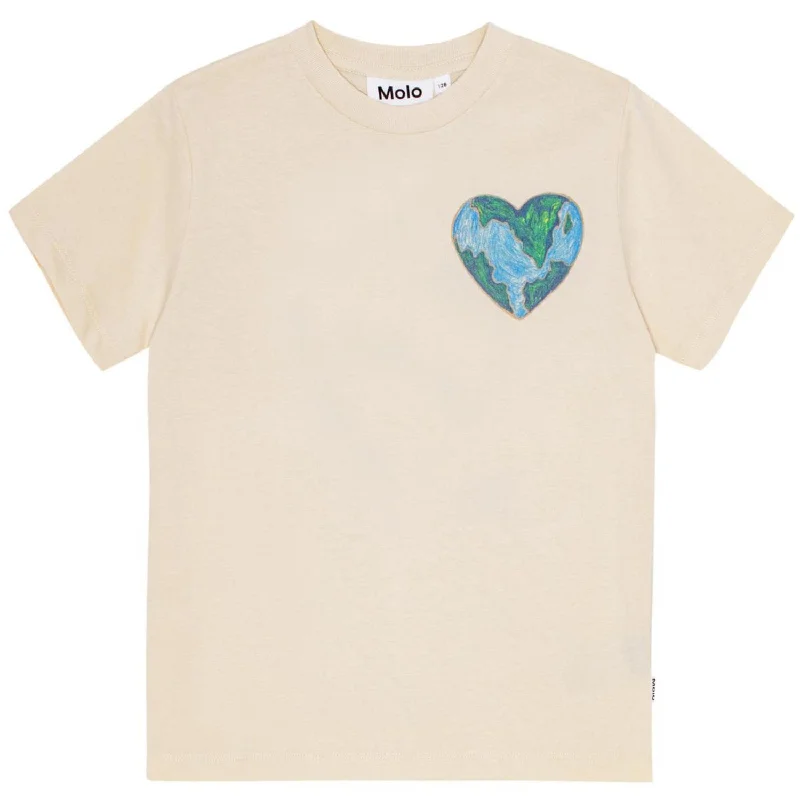 Retro Fashion Molo World Play Heart Roxo T-Shirt