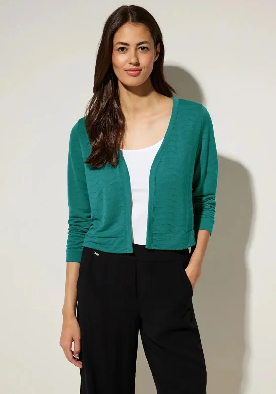 Classic Style Street One Structured Short Jacket, Lagoon Green