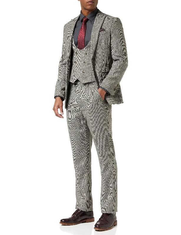 European And American Style HERVE – GREY HOUNDSTOOTH TWEED SUIT