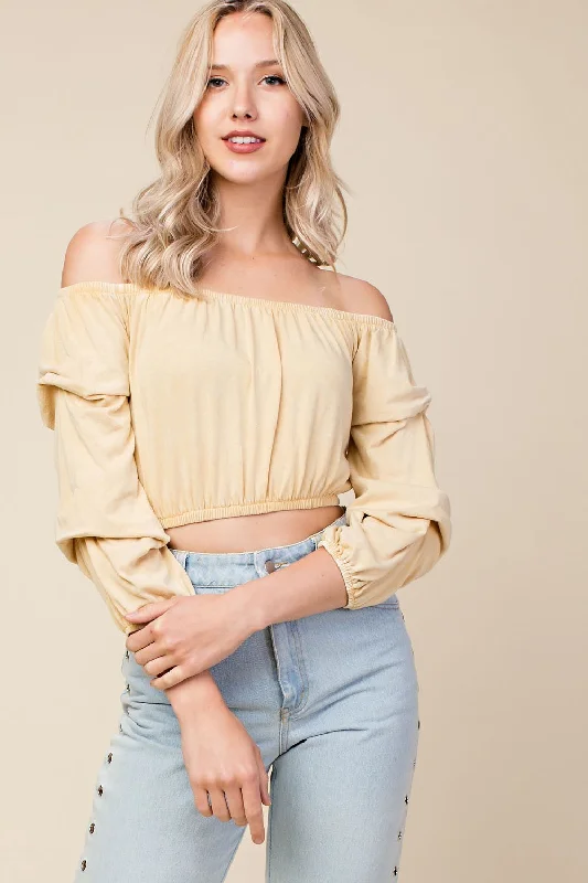 Fresh And Natural Wild Child Crop Top, Honey