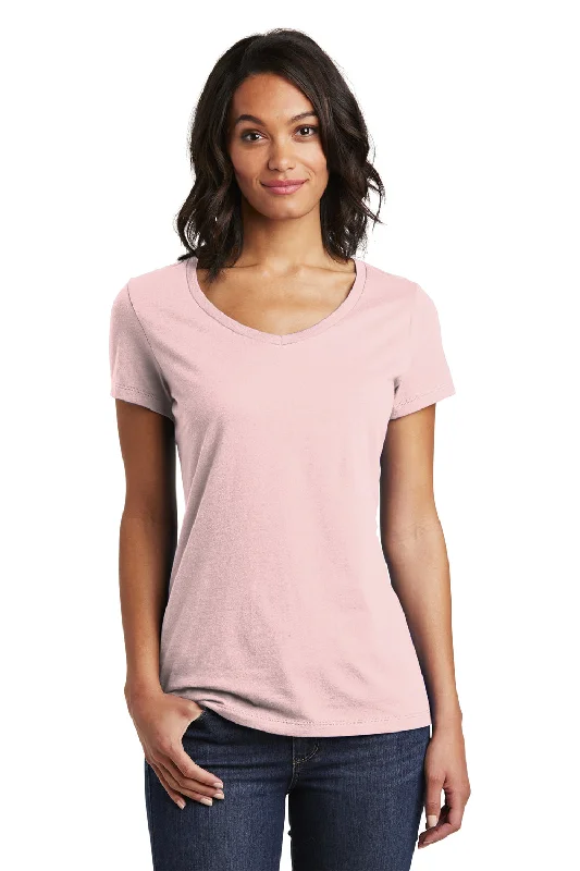 Slim Fit District Womens Very Important Short Sleeve V-Neck T-Shirt - Dusty Lavender - Closeout