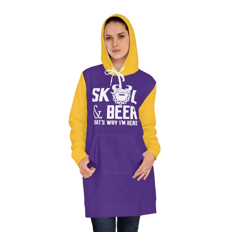 Celebrity Picks Hoodie Dress - Purple/Gold - & BEER