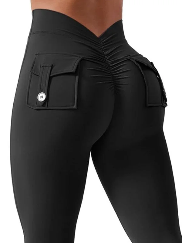 Body Design ZASUWA Female Deep V Back Pocket Cargo Leggings