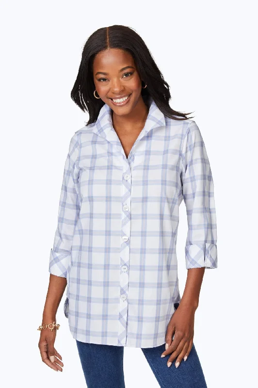 Comfortable Fashion Pandora No Iron Breezy Plaid Tunic