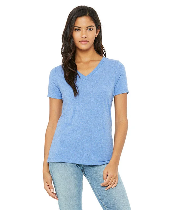 Classic Retro 6415 - Bella + Canvas Ladies Relaxed Triblend V-Neck T-Shirt