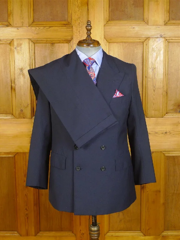 Multifunctional Style 24/0505 vintage 1993 major sw6 bespoke navy blue d/b worsted suit 42 short