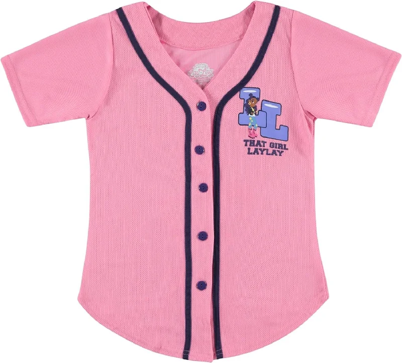 Luxury Style That Girl Lay Lay Baseball Jersey T-Shirt- Little and Big Girl Sizes 4-16