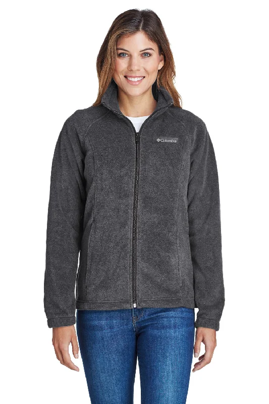 Double-sided Wear Columbia Womens Benton Springs Full Zip Fleece Jacket - Heather Charcoal Grey - Closeout