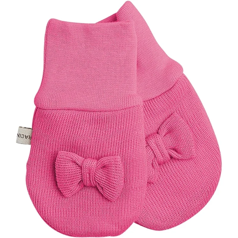 Urban Style Racing Kids Baby Mittens without Thumb with Bow Pink