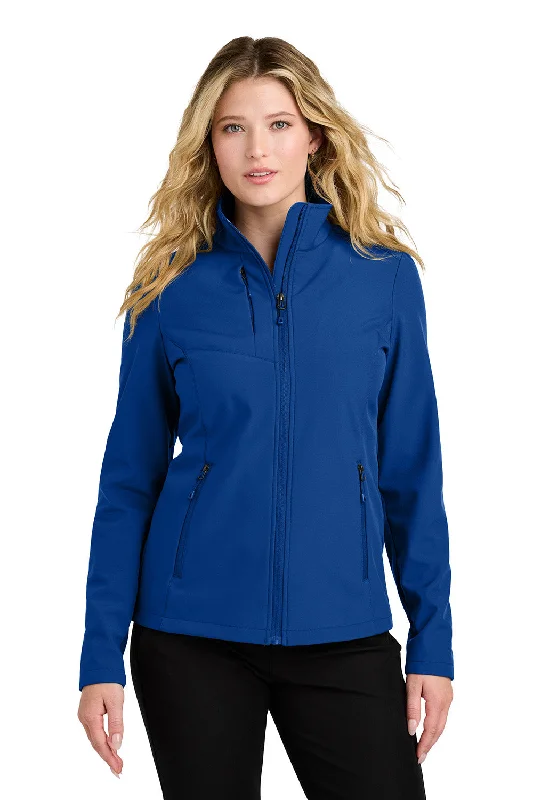 Exquisite Embroidery Port Authority Womens C-FREE Core Water Resistant Soft Shell Full Zip Jacket - True Royal Blue - New