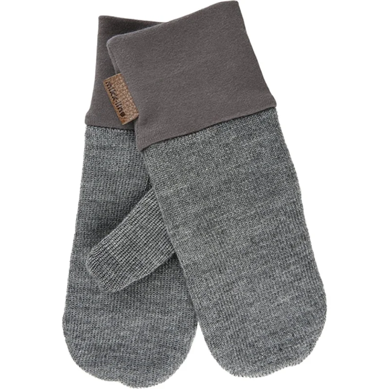 Comfortable And Casual Mikk-Line Knitted Mittens Antrazite