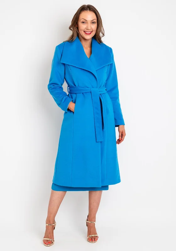 Exclusive Customization Kate Cooper Belted Waist Long Coat, Blue