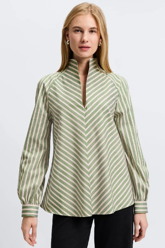 Personalized Wear Daphne Essential Stretch Striped No Iron Popover