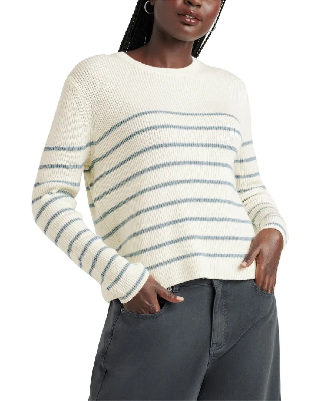 Short Design Splendid Spencer Stripe Wool-Blend Sweater