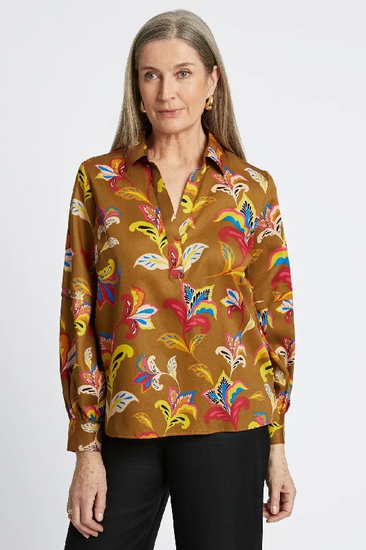 Light And Breathable Frankie No Iron Stylized Floral Popover